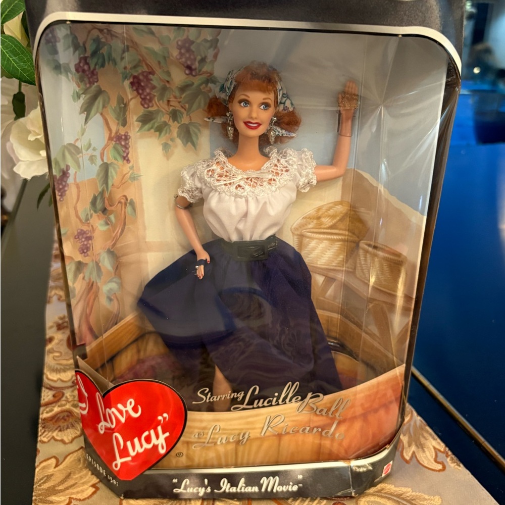 Barbie Lucille Ball Doll with White Blouse and Blue Skirt Lucy’s Italian Movie